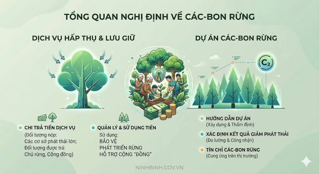 Triển khai Nghị định về dịch vụ hấp thụ và lưu giữ các-bon của rừng