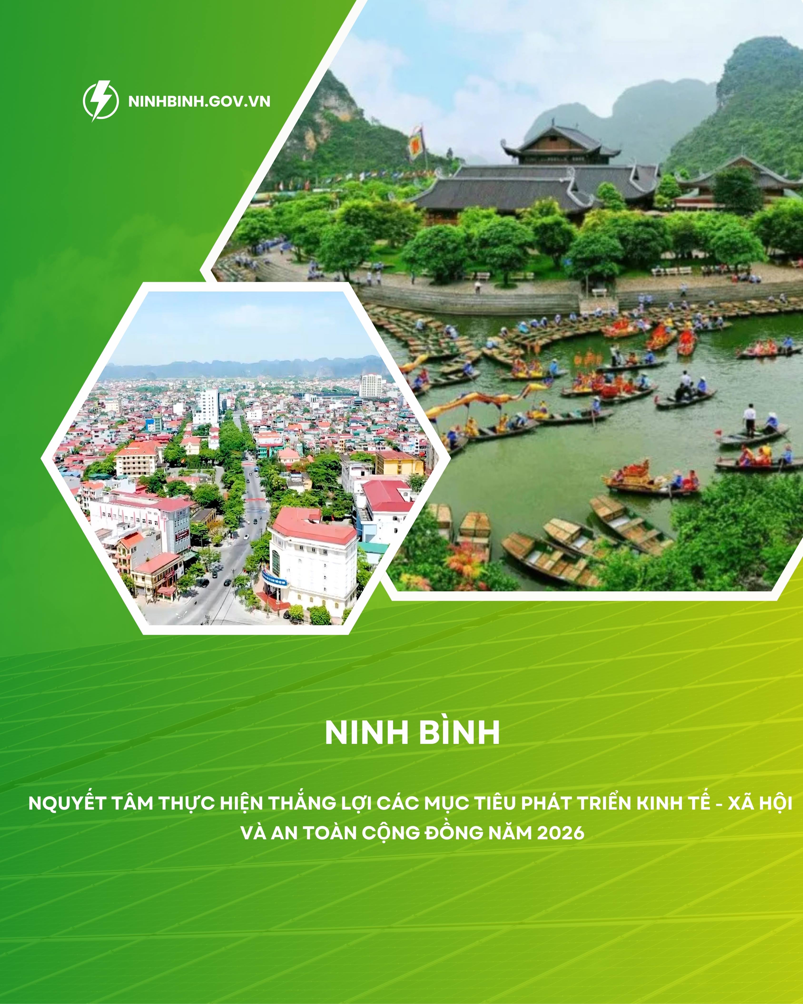 Ninh Bình: Quyết tâm thực hiện thắng lợi các mục tiêu phát triển kinh tế - xã hội và an toàn cộng đồng năm 2026