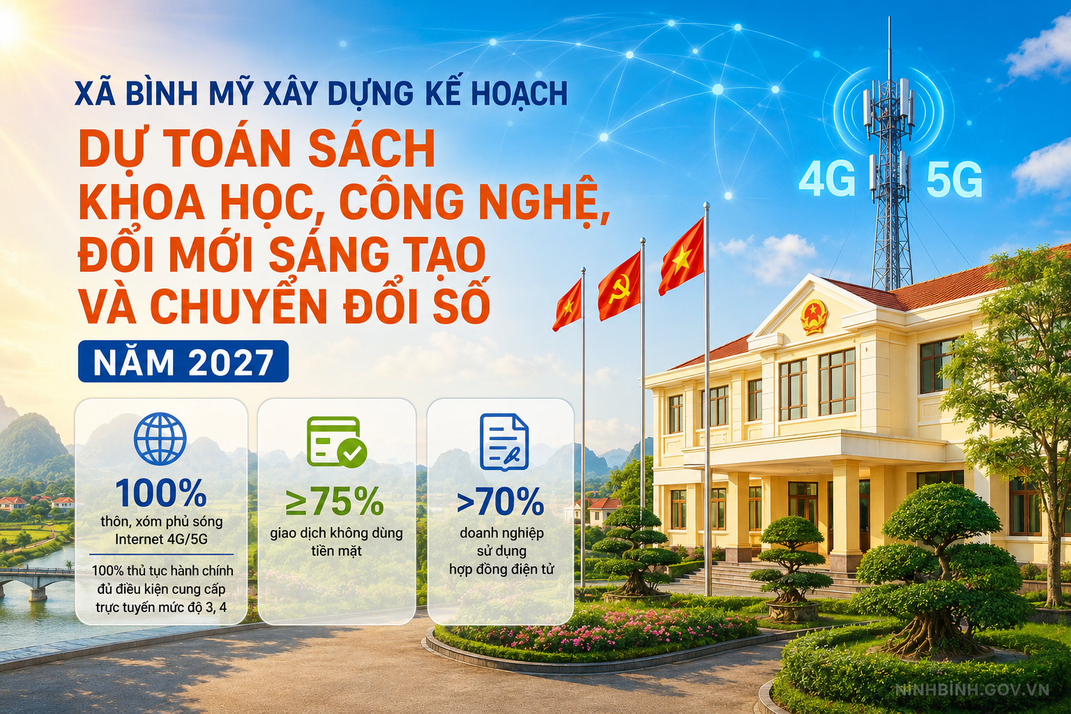 Xã Bình Mỹ ban hành Kế hoạch triển khai các nhiệm vụ khoa học, công nghệ và chuyển đổi số năm 2027