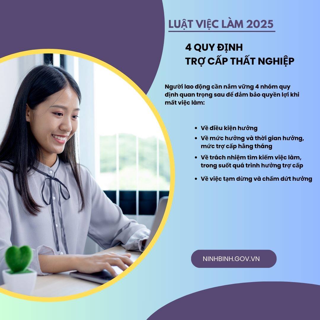 4 quy định về trợ cấp thất nghiệp theo Luật Việc làm 2025