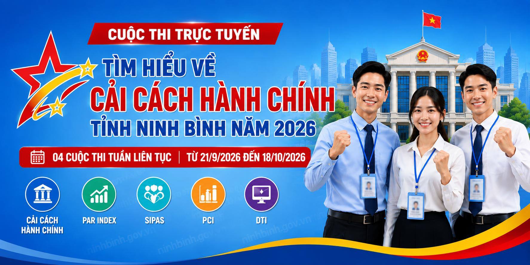 Cuộc thi trực tuyến tìm hiểu về CCHC tỉnh Ninh Bình năm 2026: Lan tỏa nhận thức, nâng cao hiệu quả thực thi công vụ