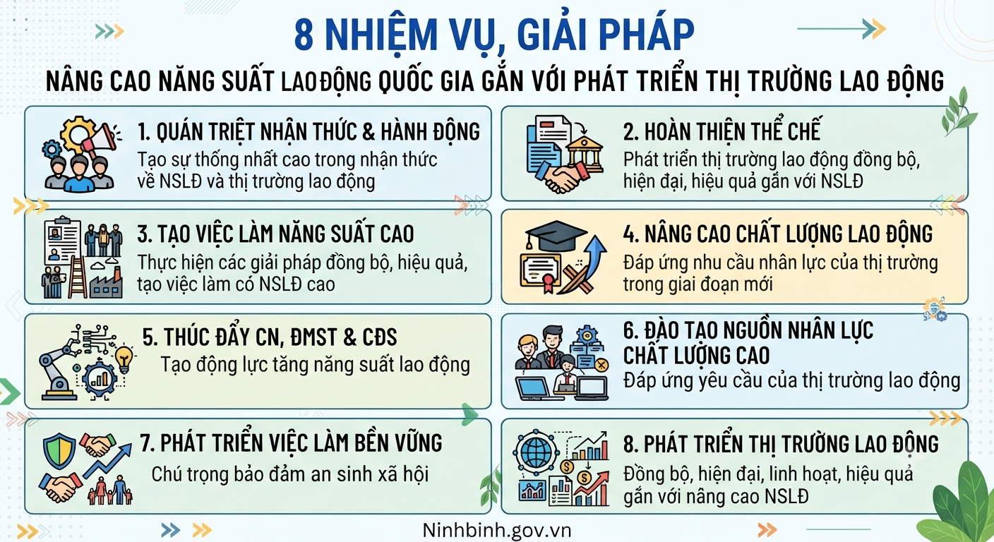 Nâng cao năng suất lao động quốc gia gắn với phát triển thị trường lao động