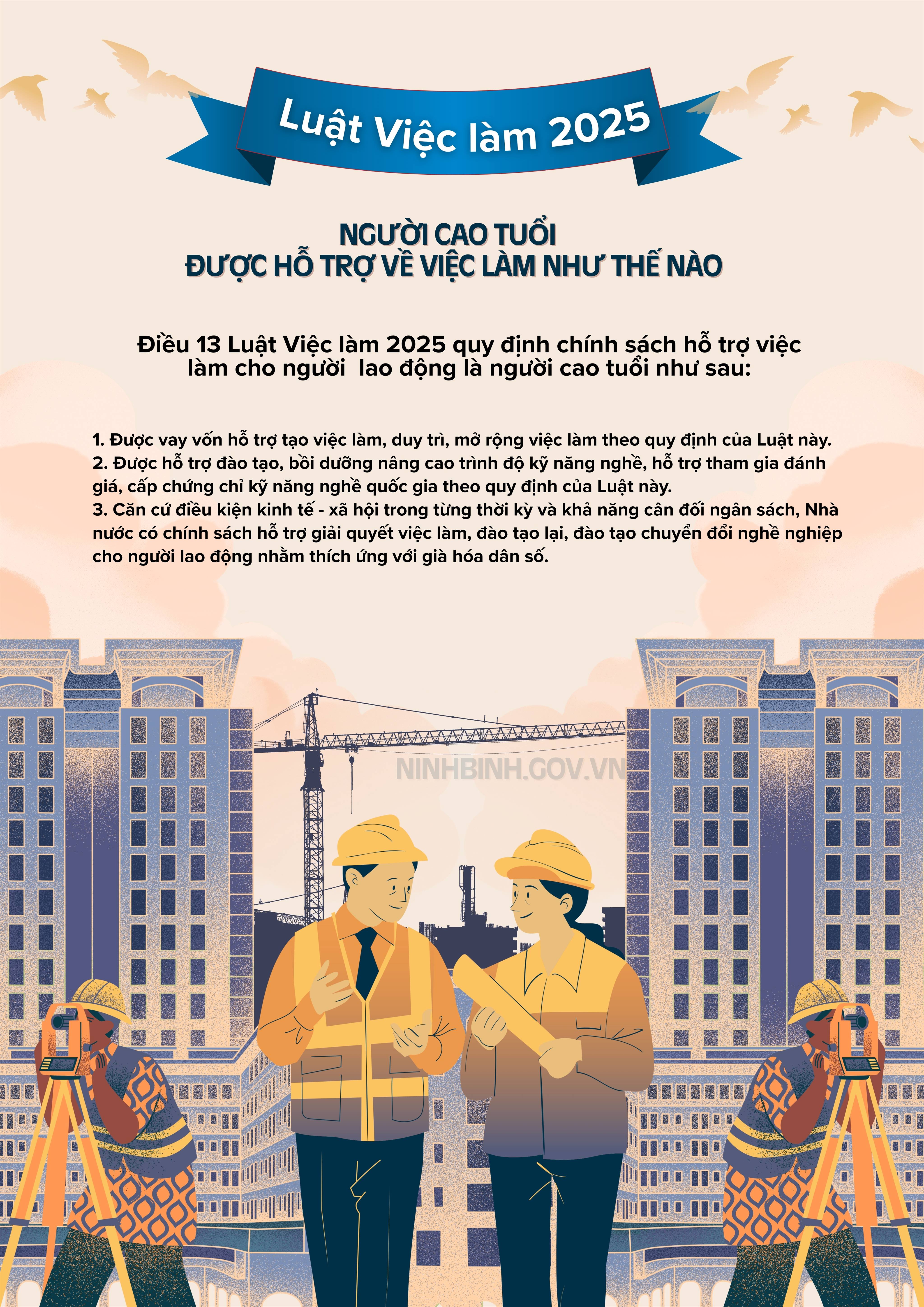 Quy định chính sách hỗ trợ việc làm cho người lao động là người cao tuổi 
