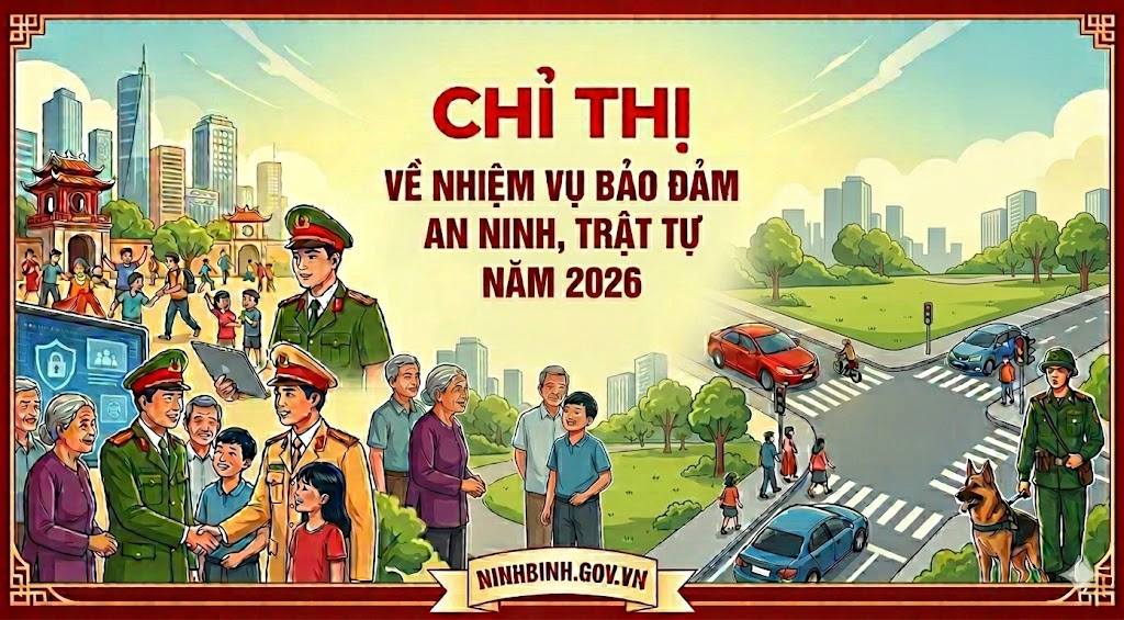 UBND tỉnh Chỉ thị: bảo đảm an ninh, trật tự năm 2026
