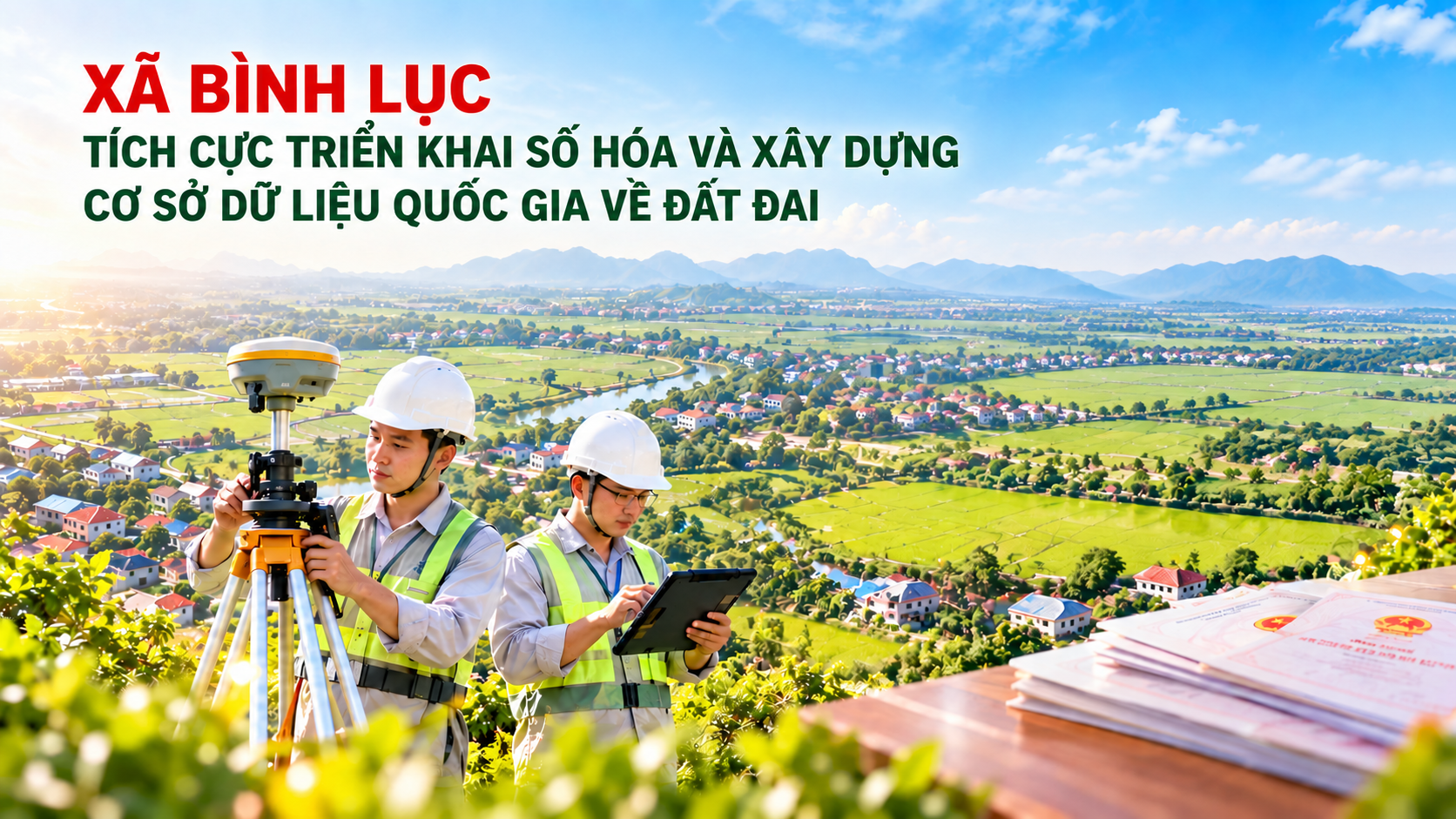Xã Bình Lục : làm tốt công tác số hóa và xây dựng cơ sở dữ liệu quốc gia về đất đai 