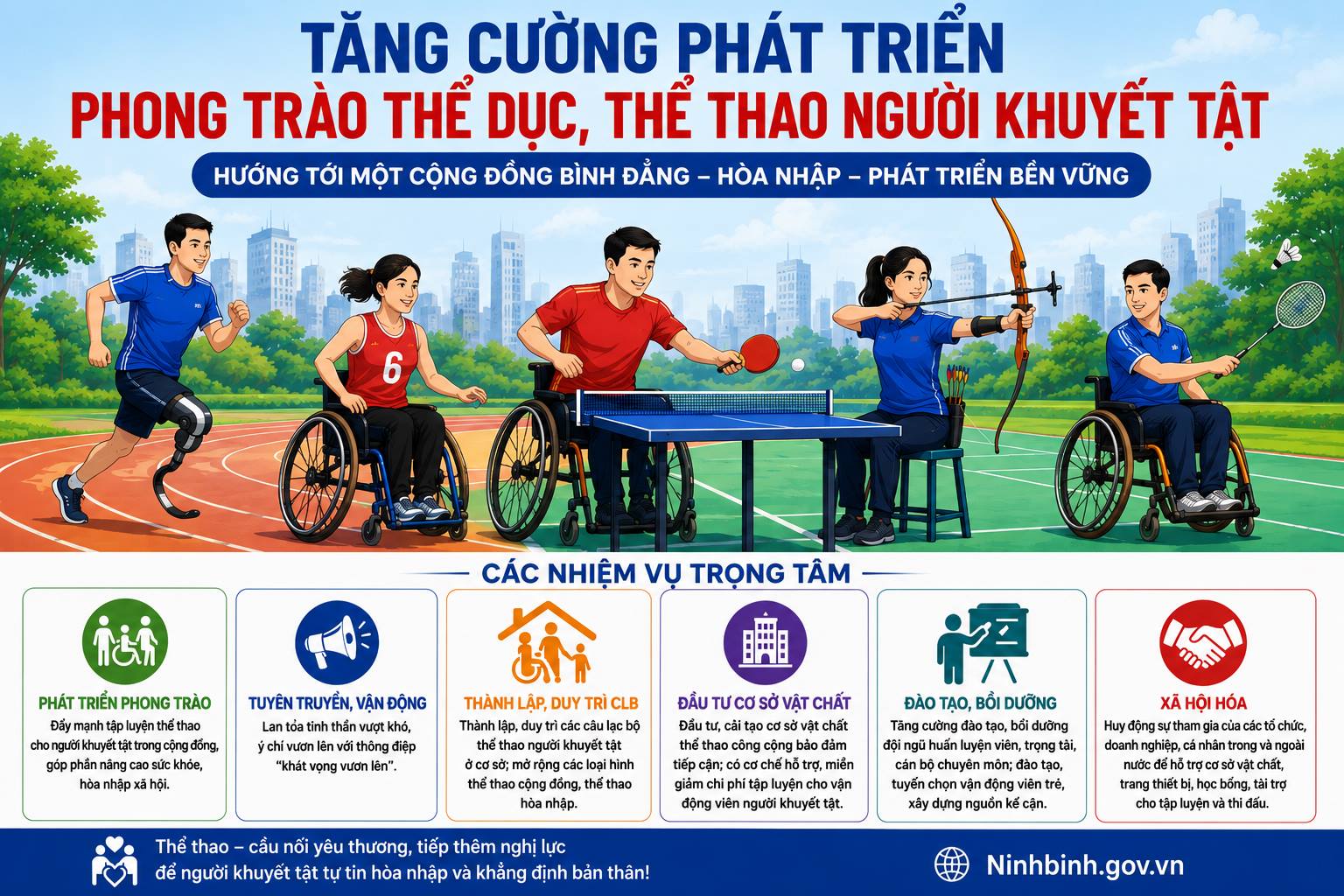 Tăng cường VV88 hiện đang mở được xếp hạng cao nhất phong trào thể dục, thể thao người khuyết tật
