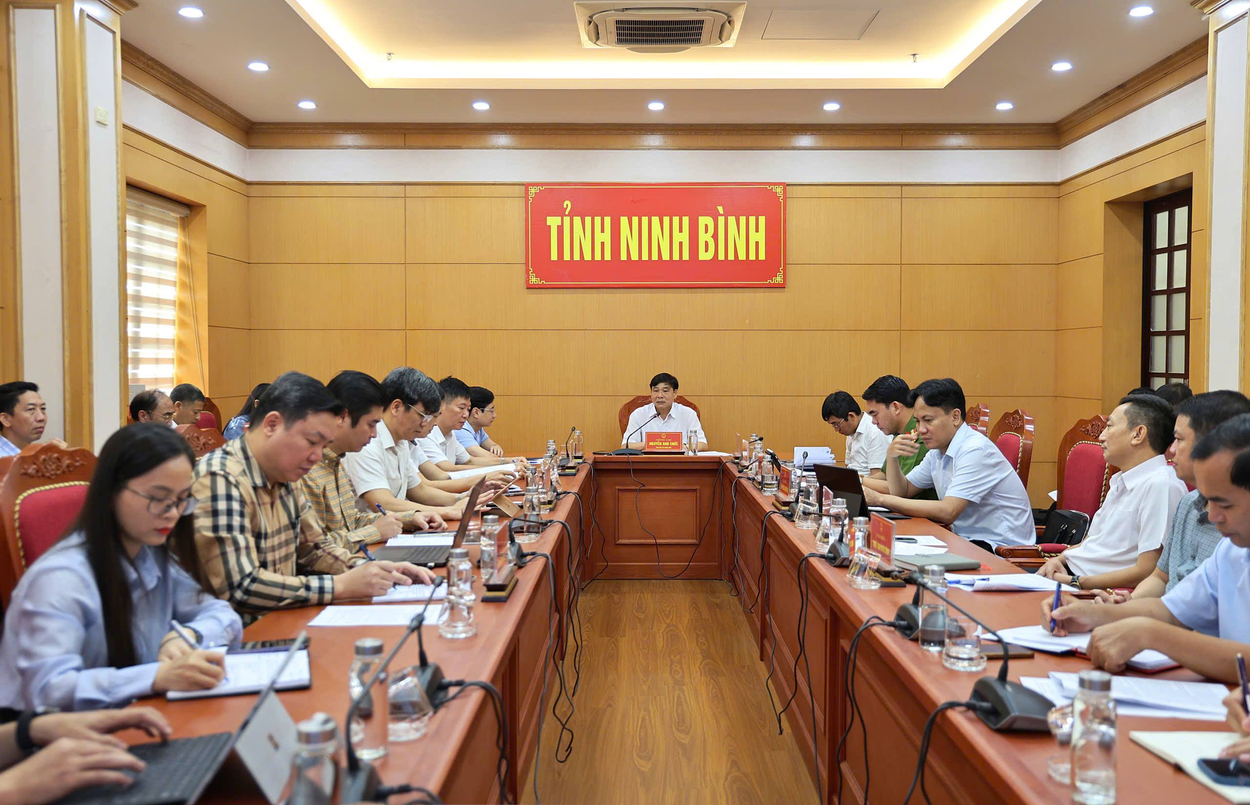 UBND tỉnh nghe báo cáo tiến độ đo đạc, lập bản đồ địa chính và ứng dụng công nghệ UAV kết hợp AI 