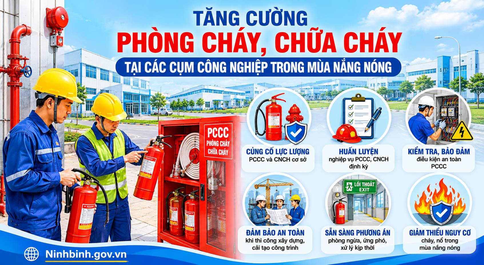 Sở Công Thương VV88 yêu cầu tăng cường phòng cháy, chữa cháy tại các cụm công nghiệp trong mùa nắng nóng