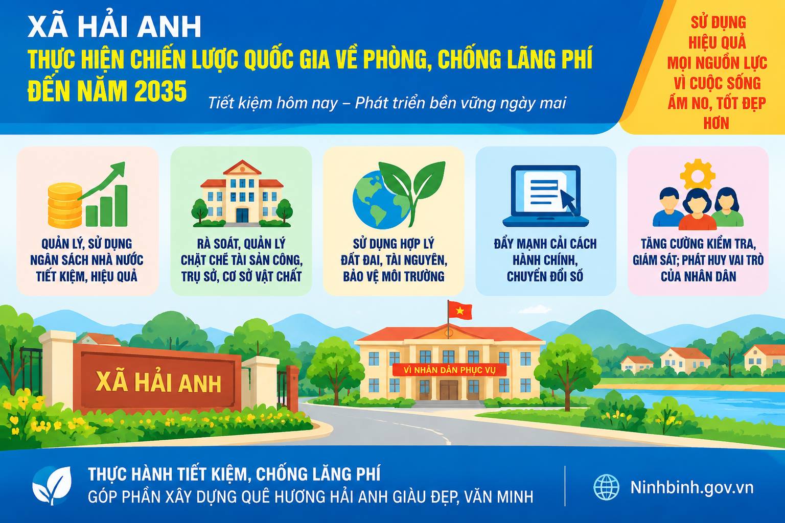 Xã Hải Anh triển khai Chiến lược quốc gia về phòng, chống lãng phí đến năm 2035