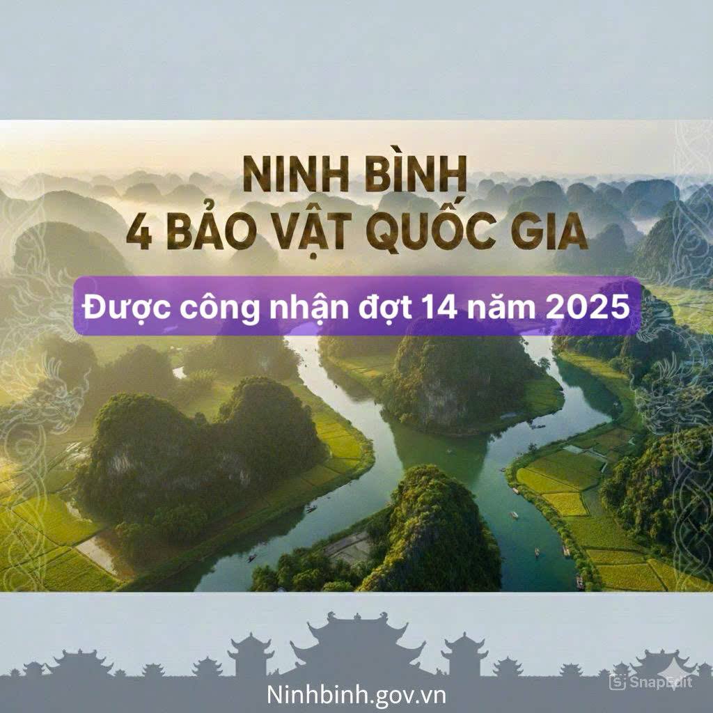 30 hiện vật, nhóm hiện vật được công nhận Bảo vật quốc gia đợt 14: Ninh Bình có 5 bảo vật tiêu biểu
