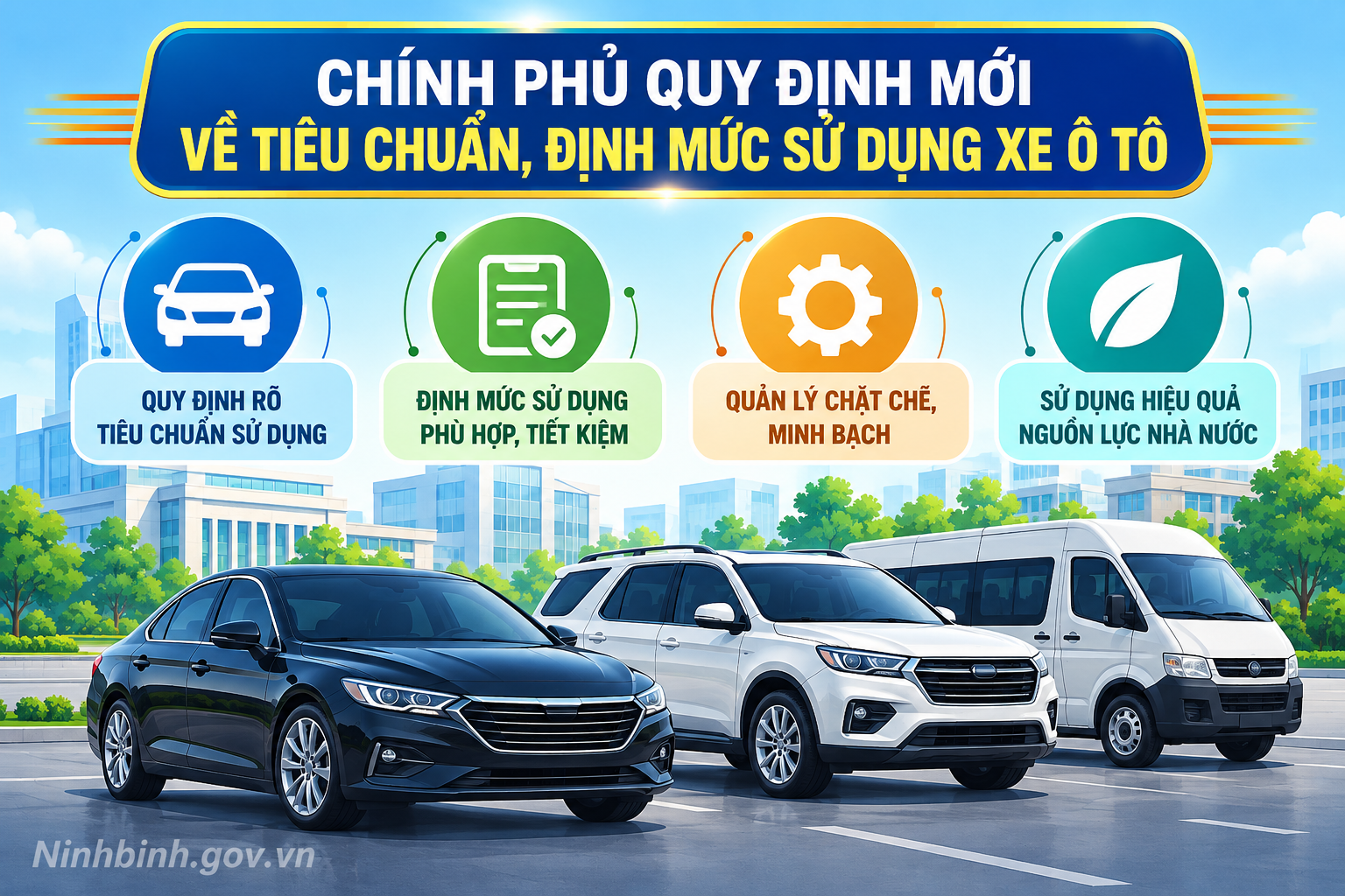 Chính phủ quy định mới về tiêu chuẩn, định mức sử dụng xe ô tô