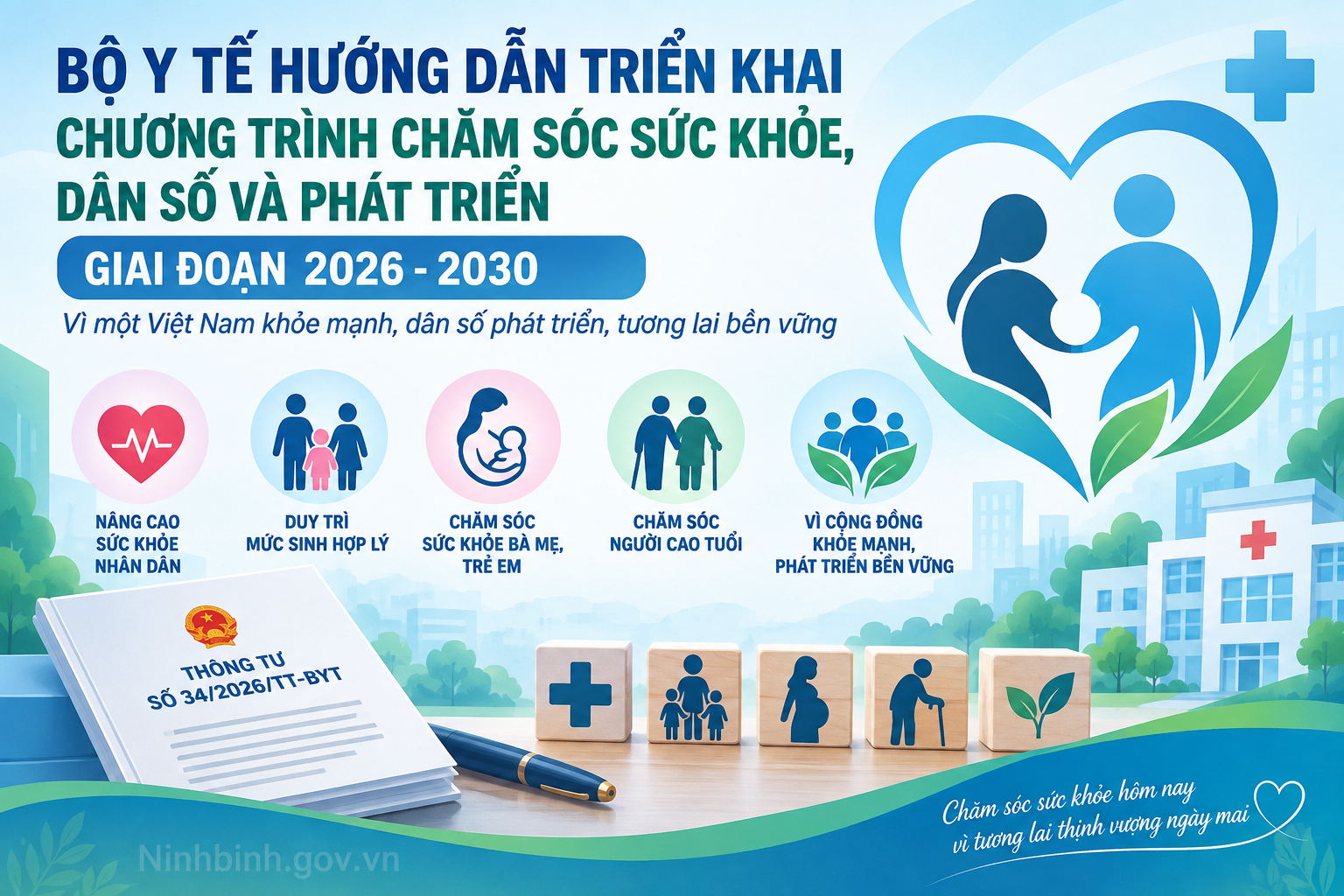 Bộ Y tế hướng dẫn triển khai Chương trình chăm sóc sức khỏe, dân số và phát triển giai đoạn 2026-2030