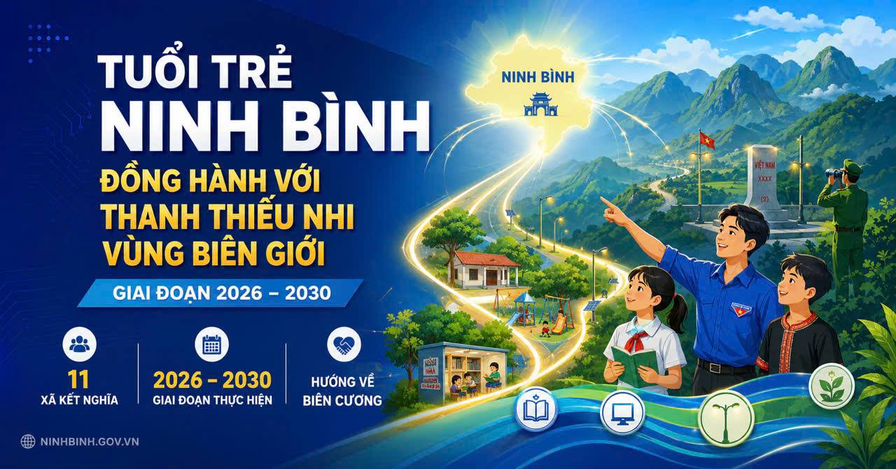 Tuổi trẻ Ninh Bình đồng hành với thanh thiếu nhi vùng biên giới giai đoạn 2026 – 2030