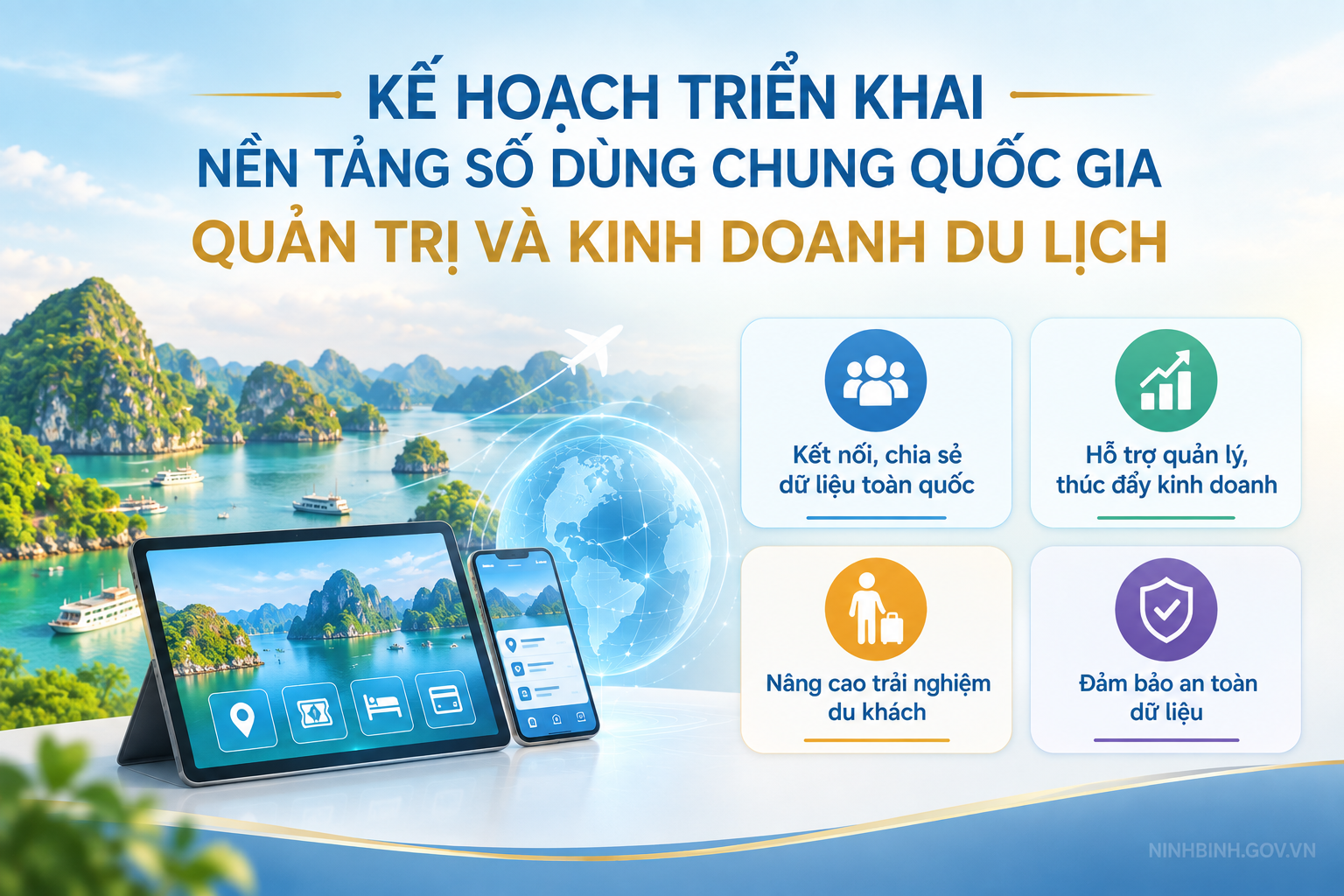 Triển khai nền tảng số dùng chung quốc gia Quản trị và Kinh doanh du lịch