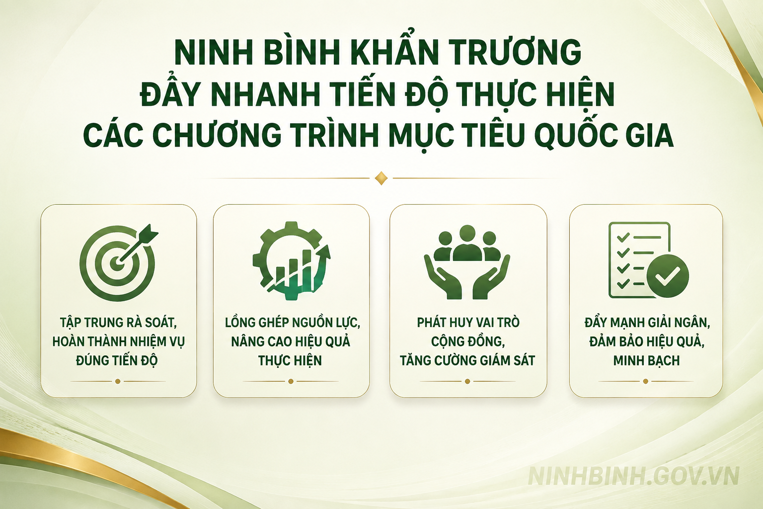 Ninh Bình khẩn trương đẩy nhanh tiến độ thực hiện các Chương trình mục tiêu quốc gia