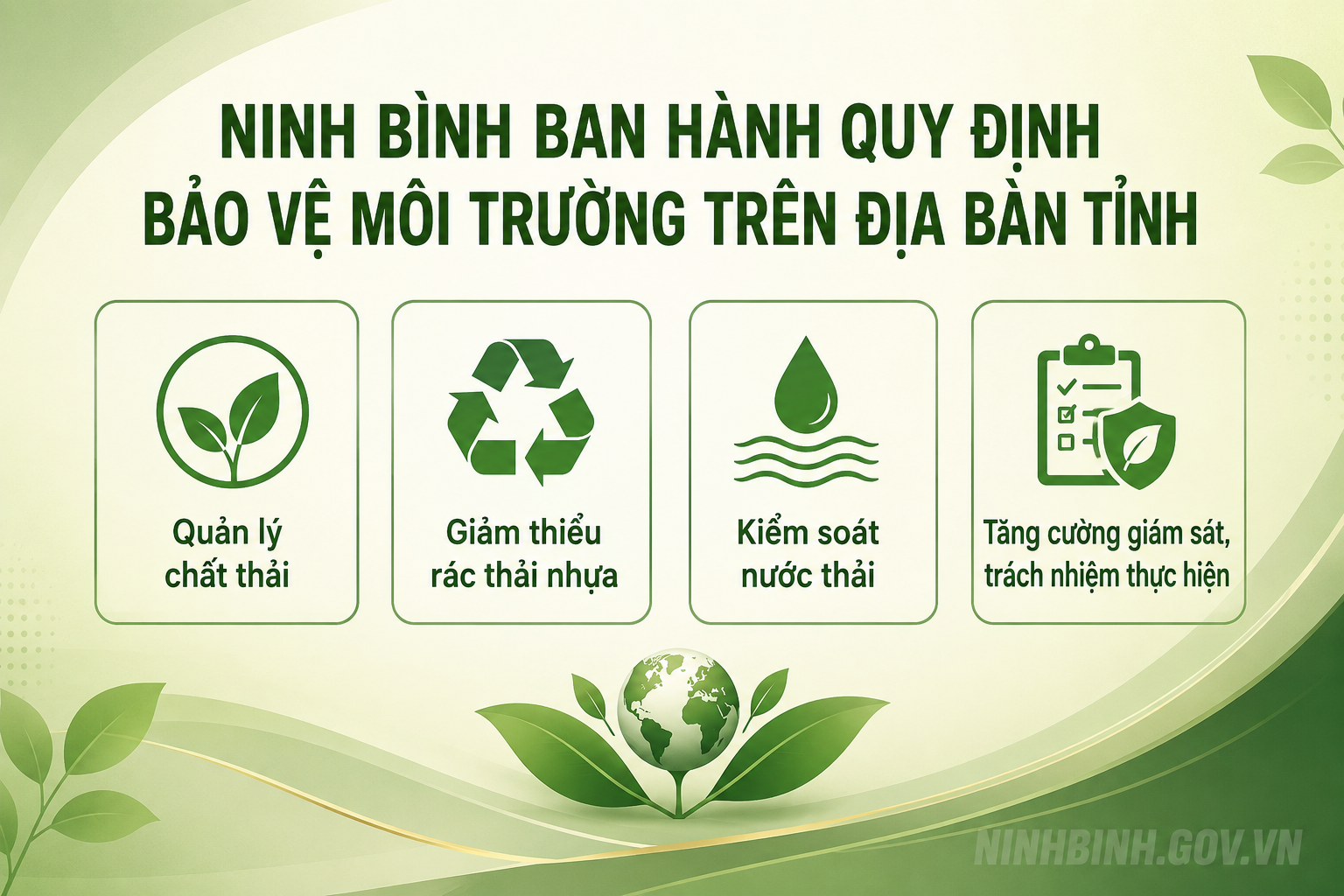 Ninh Bình ban hành Quy định bảo vệ môi trường trên địa bàn tỉnh