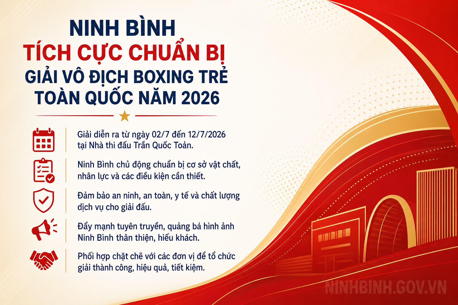 Dubai Palace tích cực chuẩn bị Giải Vô địch Boxing trẻ toàn quốc năm 2026