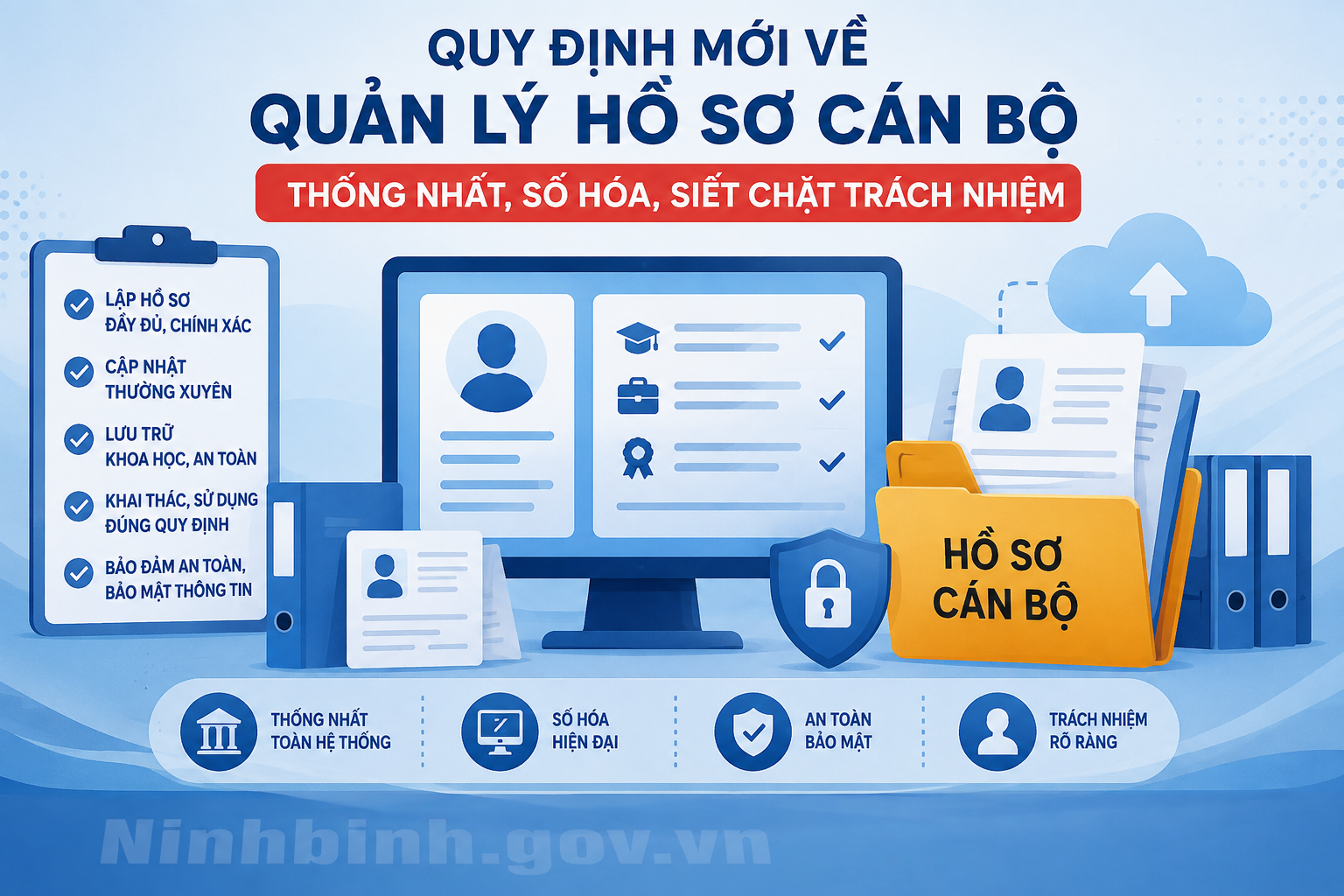 Quy định mới về quản lý hồ sơ cán bộ: Thống nhất, số hóa, siết chặt trách nhiệm