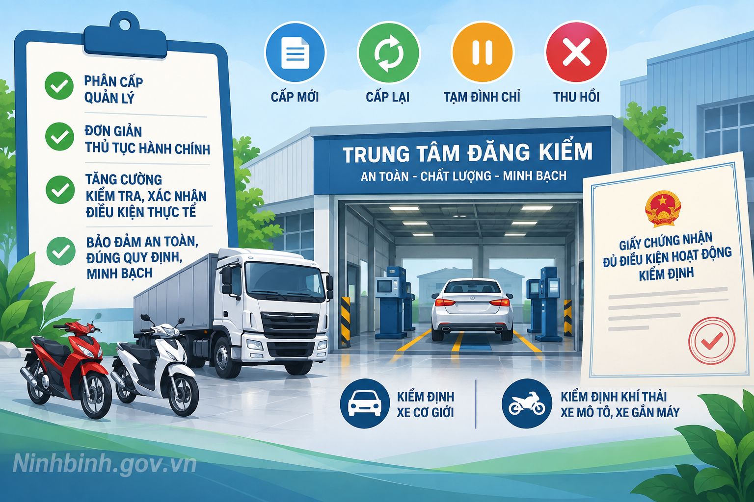 Cấp phép đăng kiểm: Đơn giản thủ tục, chặt điều kiện