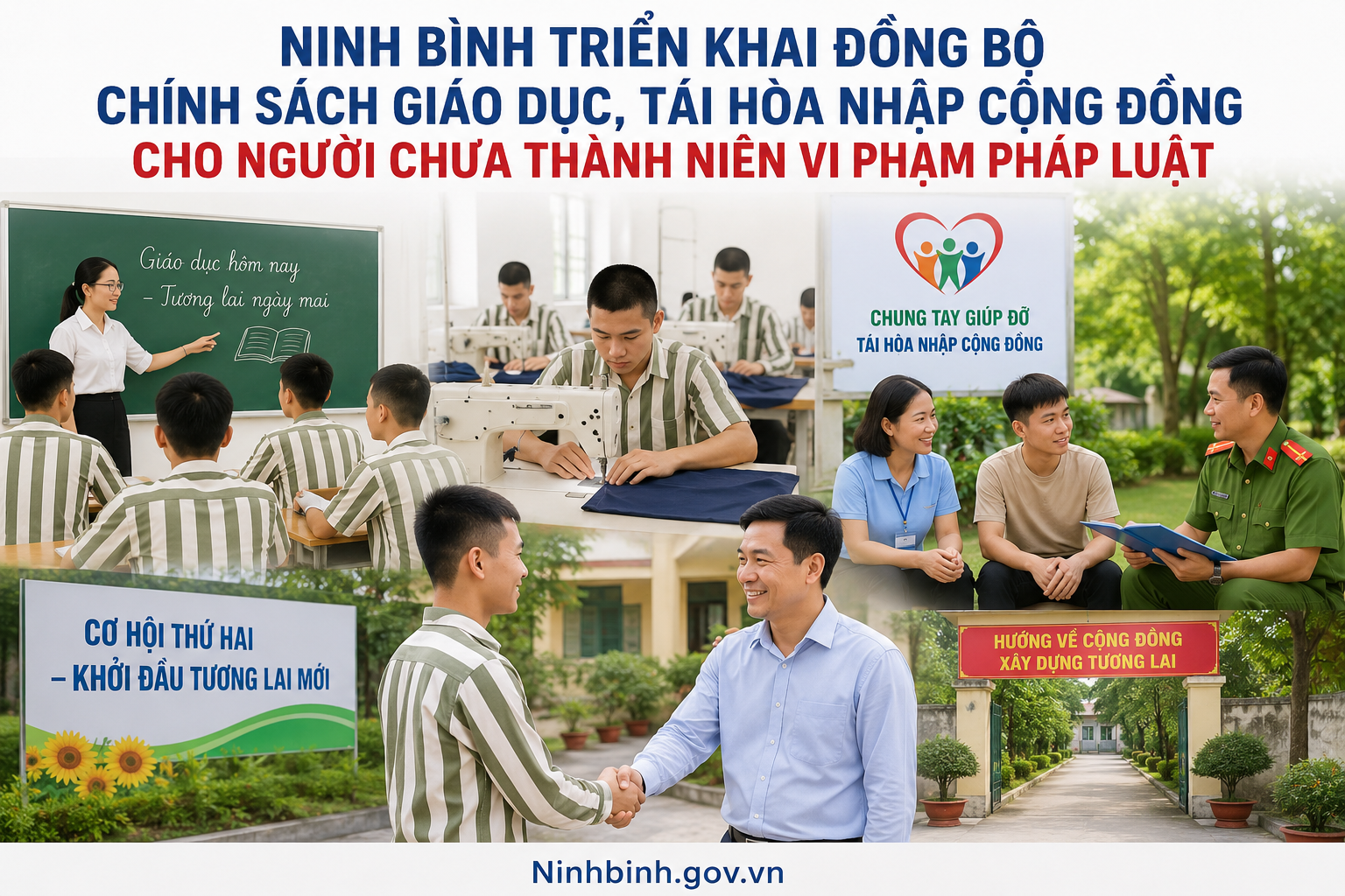 Ninh Bình triển khai đồng bộ chính sách giáo dục, tái hòa nhập cộng đồng cho người chưa thành niên vi phạm pháp luật