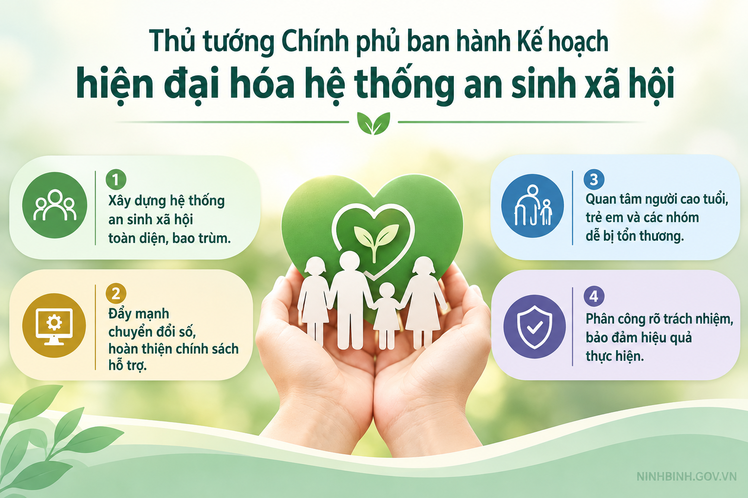 Thủ tướng Chính phủ ban hành Kế hoạch hiện đại hóa hệ thống an sinh xã hội, hỗ trợ người yếu thế