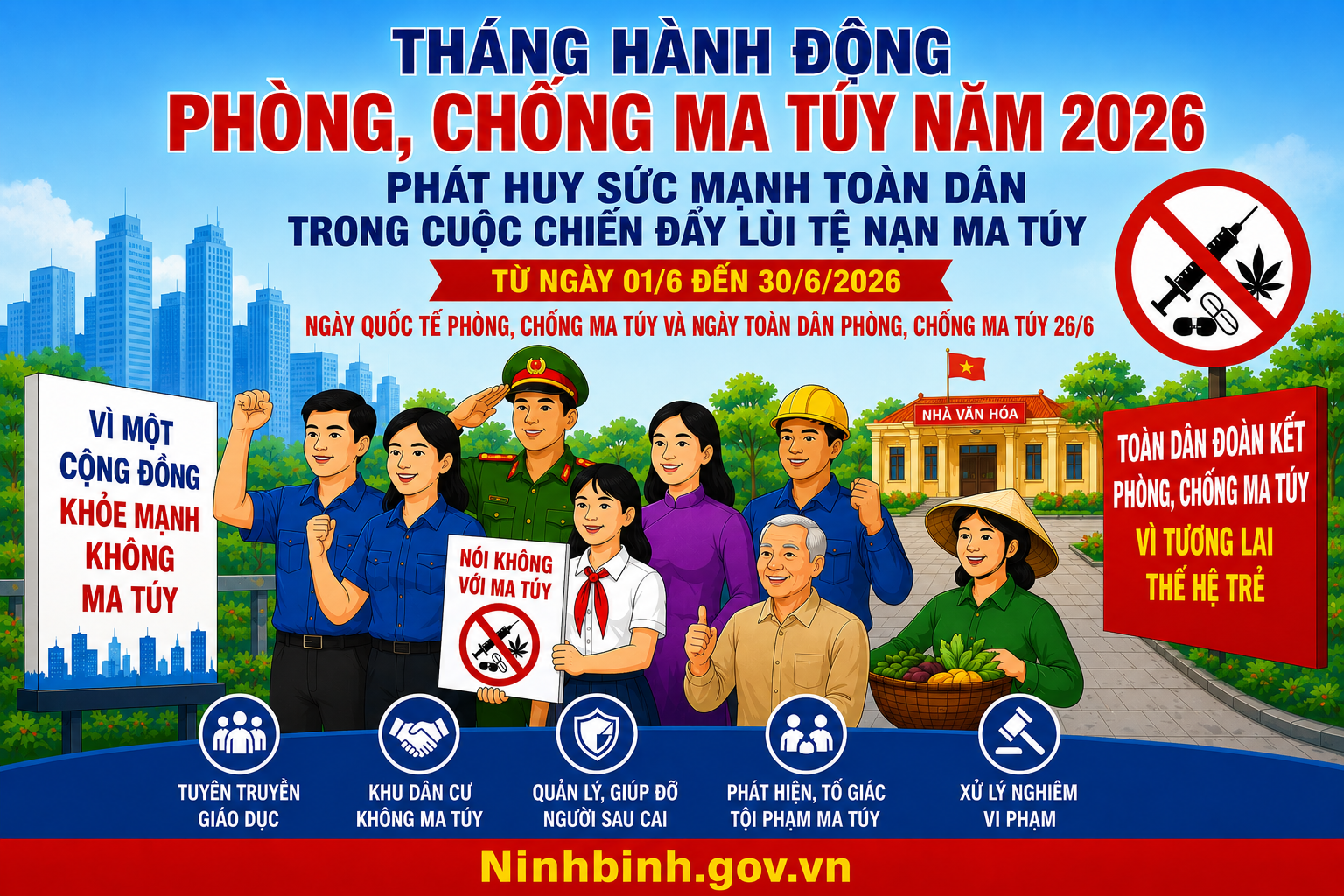 Thực hiện Tháng hành động phòng, chống ma túy năm 2026: Phát huy sức mạnh toàn dân trong cuộc chiến đẩy lùi VV88 slot