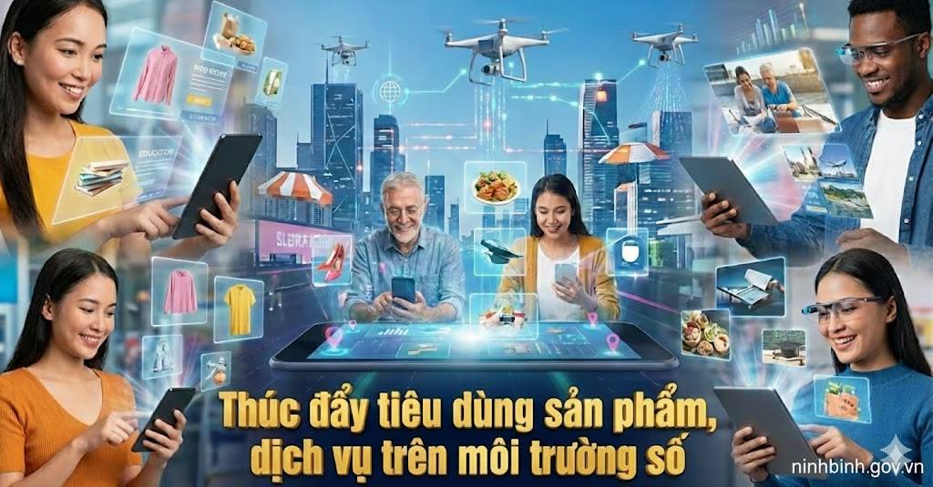 UBND tỉnh Ninh Bình phê duyệt Chương trình Thúc đẩy tiêu dùng sản phẩm, dịch vụ trên môi trường số tỉnh Ninh Bình giai đoạn 2026-2030