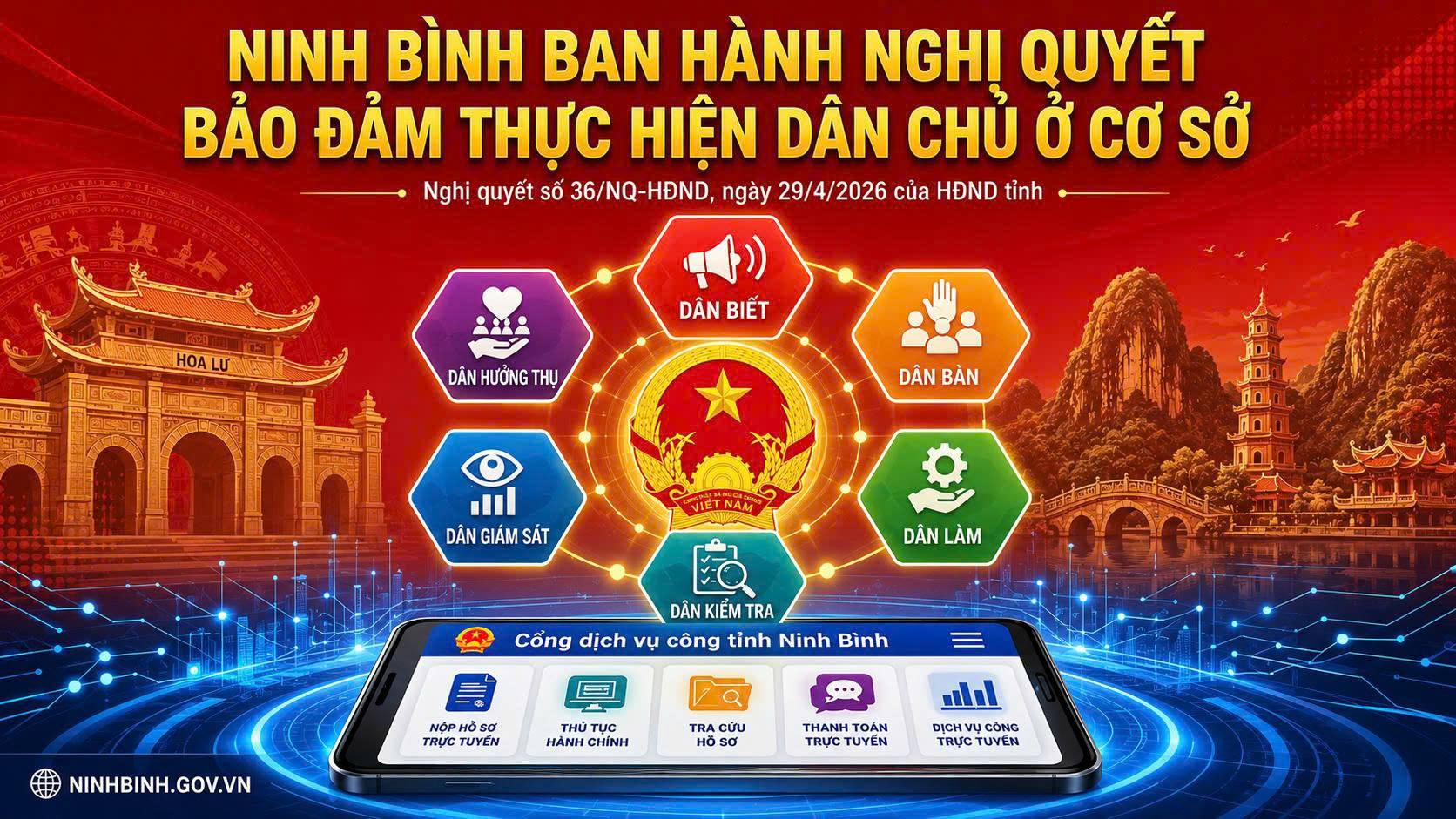 Ninh Bình ban hành Nghị quyết bảo đảm thực hiện dân chủ ở cơ sở: Lấy người dân làm trung tâm, công khai làm thước đo