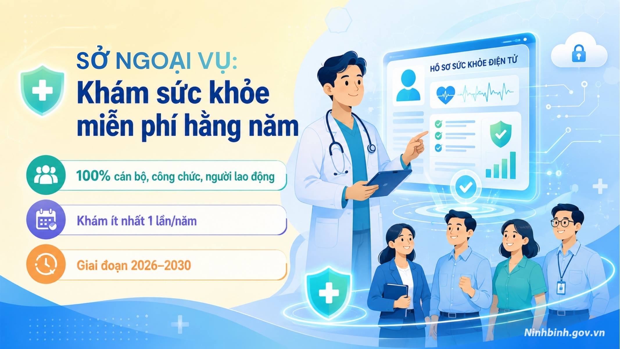 100% cán bộ, công chức Sở Ngoại vụ được khám sức khỏe miễn phí mỗi năm