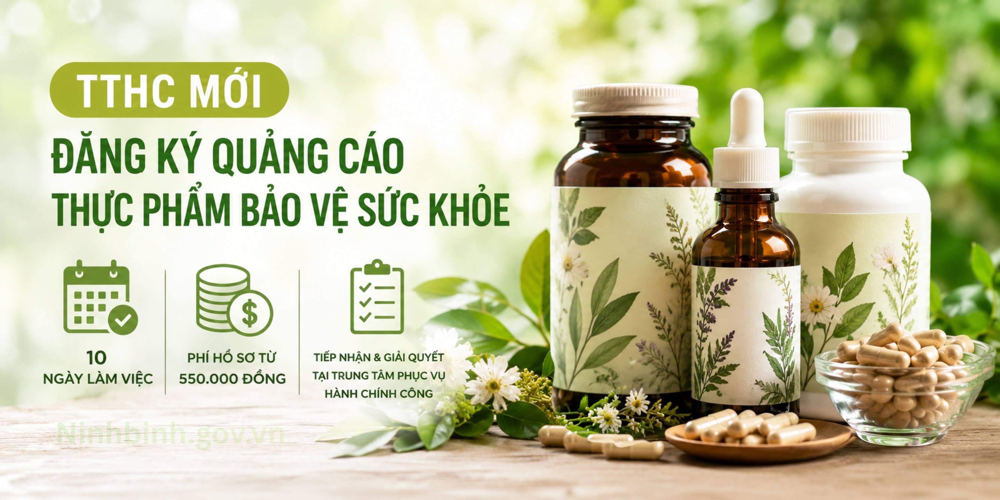 Công bố TTHC mới về đăng ký quảng cáo thực phẩm bảo vệ sức khỏe