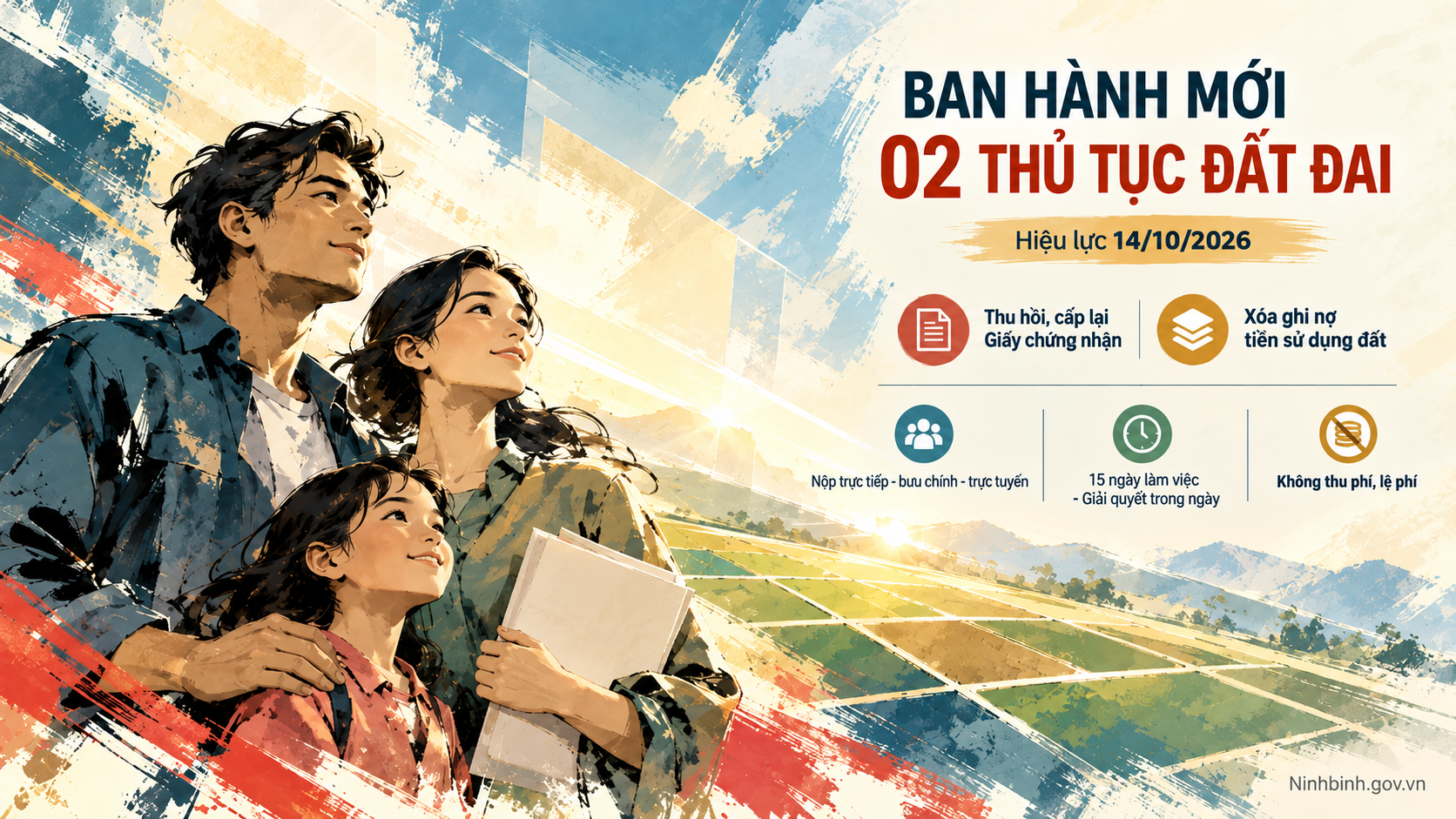 Công bố 02 TTHC ban hành mới lĩnh vực đất đai thuộc thẩm quyền Sở Nông nghiệp và Môi trường