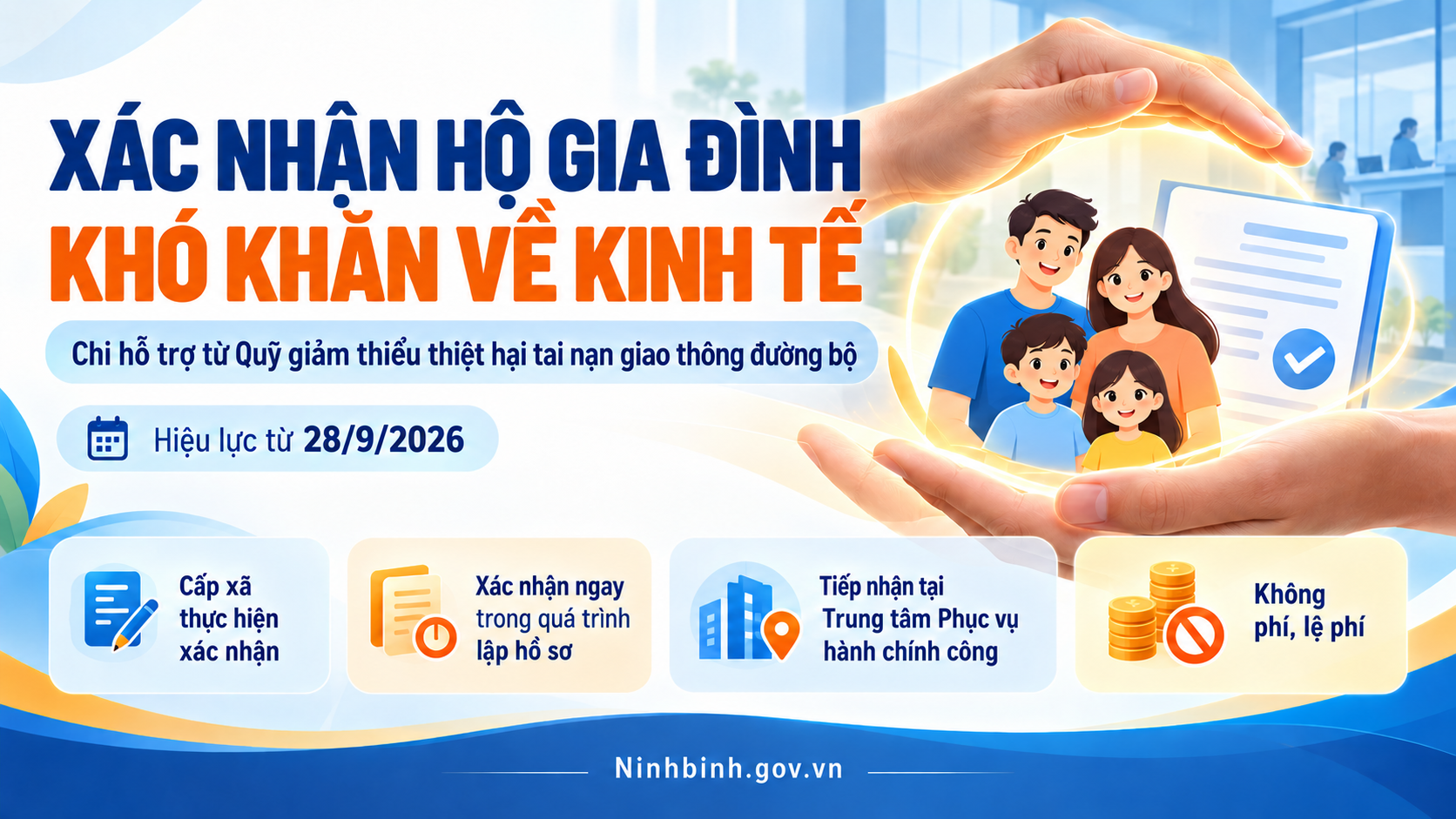Thủ tục xác nhận hộ gia đình khó khăn về kinh tế trong hồ sơ đề nghị chi từ Quỹ giảm thiểu thiệt hại tai nạn giao thông đường bộ