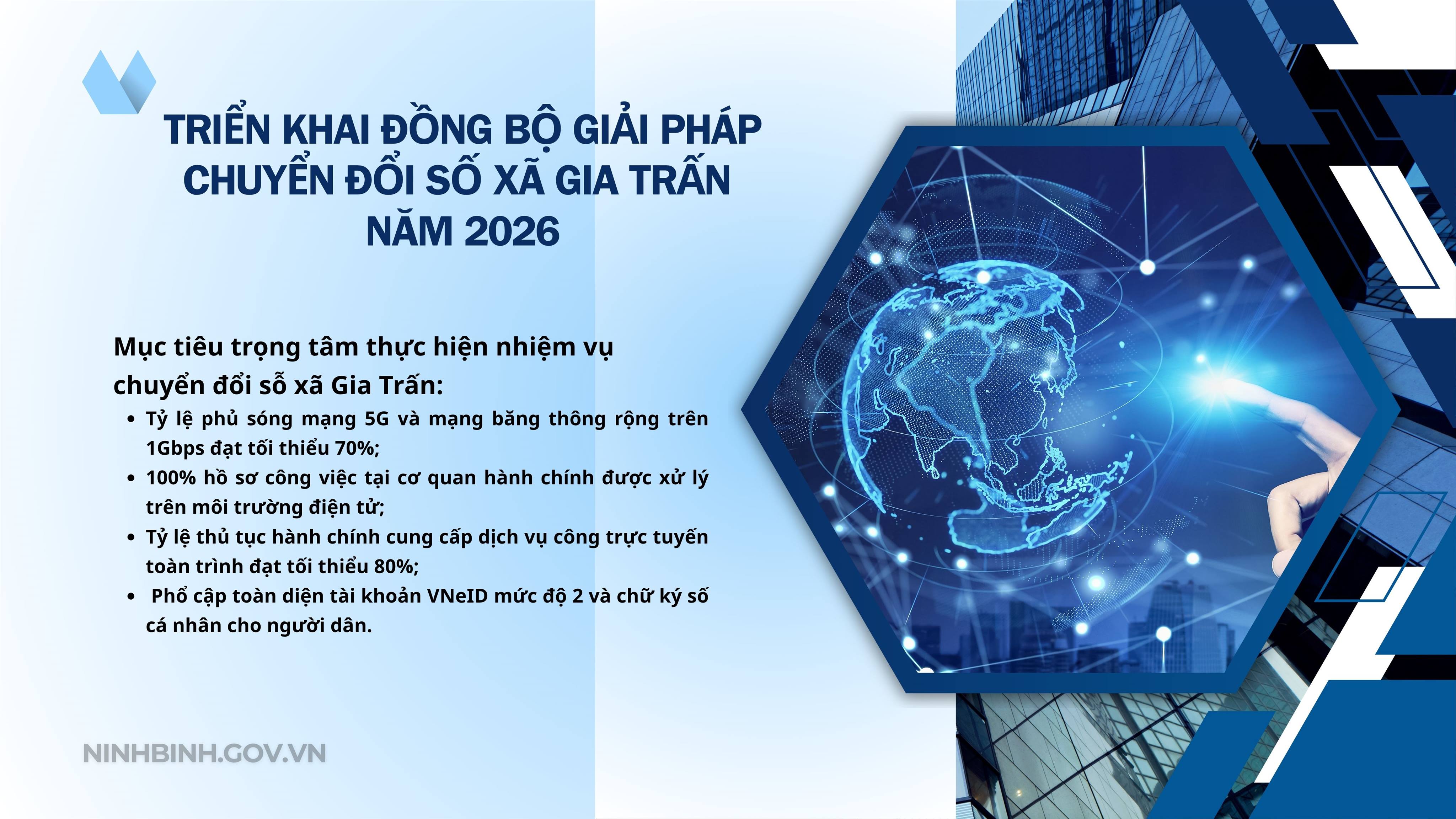 Triển khai đồng bộ giải pháp chuyển đổi số xã Gia Trấn năm 2026