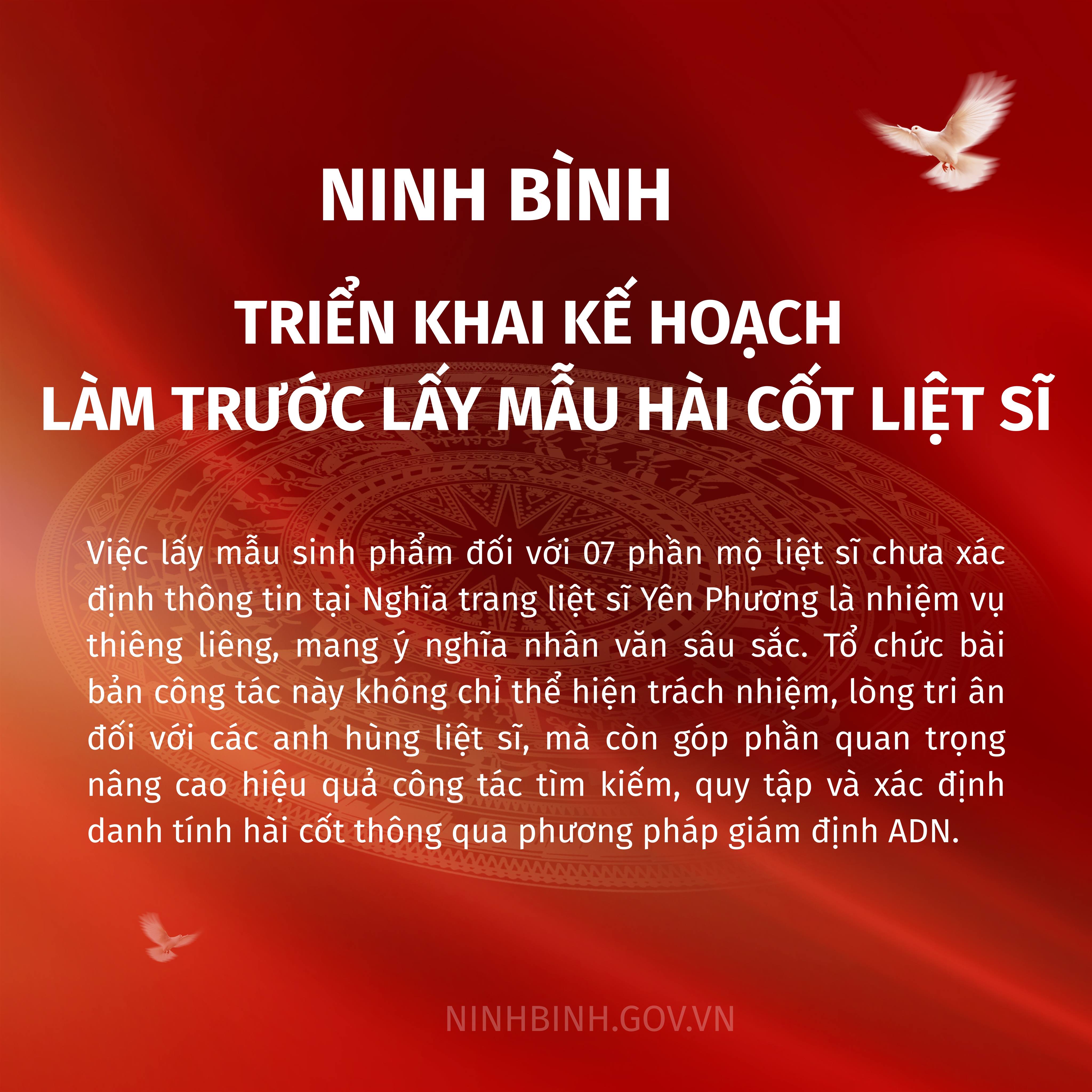  Dubai Palace triển khai kế hoạch làm trước lấy mẫu hài cốt liệt sĩ tại Nghĩa trang liệt sĩ Yên Phương, xã Phong