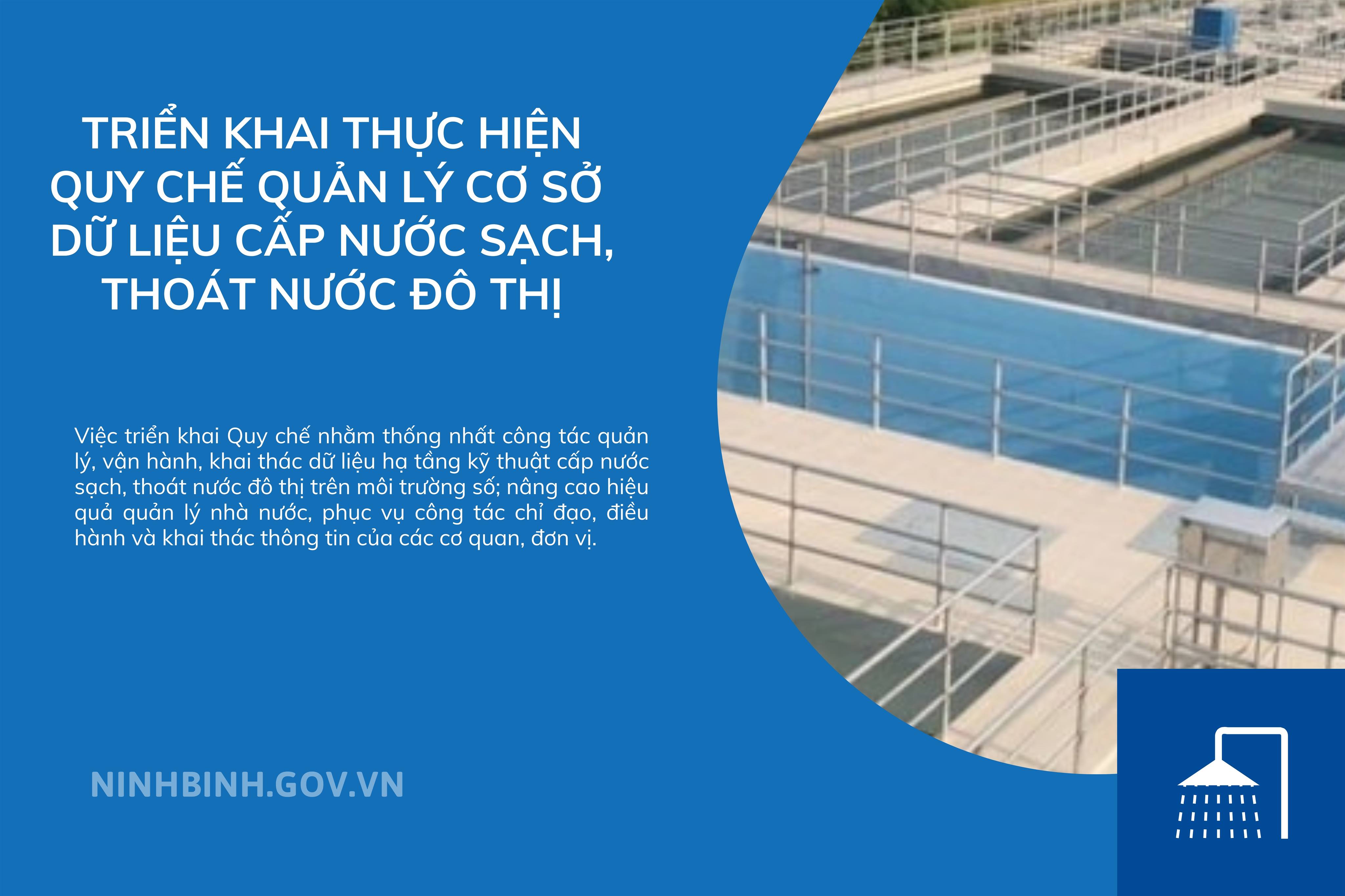 Triển khai thực hiện Quy chế quản lý cơ sở dữ liệu cấp nước sạch, thoát nước đô thị