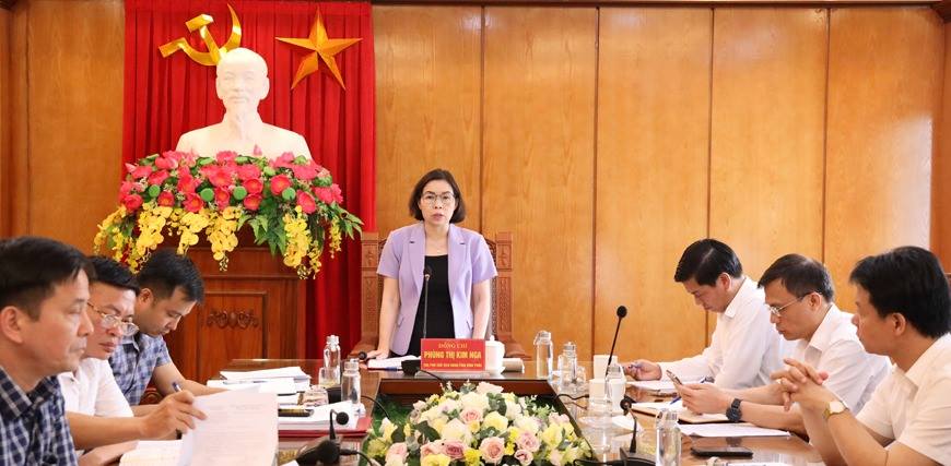 Phó Chủ tịch UBND tỉnh Phùng Thị Kim Nga kiểm tra công tác tổ chức mô hình chính quyền địa phương 2 cấp tại huyện Sông Lô