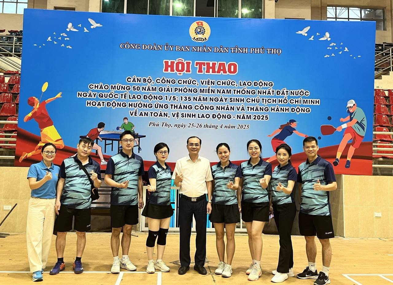 Hội thao CBCCVCLĐ chào mừng 50 năm Giải phóng miền Nam, thống nhất đất nước; 139 năm ngày Quốc tế lao động; 135 năm ngày sinh Chủ tịch Hồ Chí Minh và Tháng công nhân, Tháng hành động về An toàn, vệ sinh lao đông năm 2025