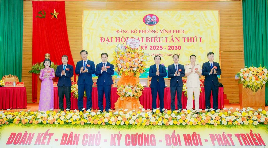 Đại hội đại biểu Đảng bộ các xã, phường Vĩnh Phúc, Liên Minh, Chân Mộng, Bình Tuyền, Hợp Lý lần thứ Nhất, nhiệm kỳ 2025 - 2030