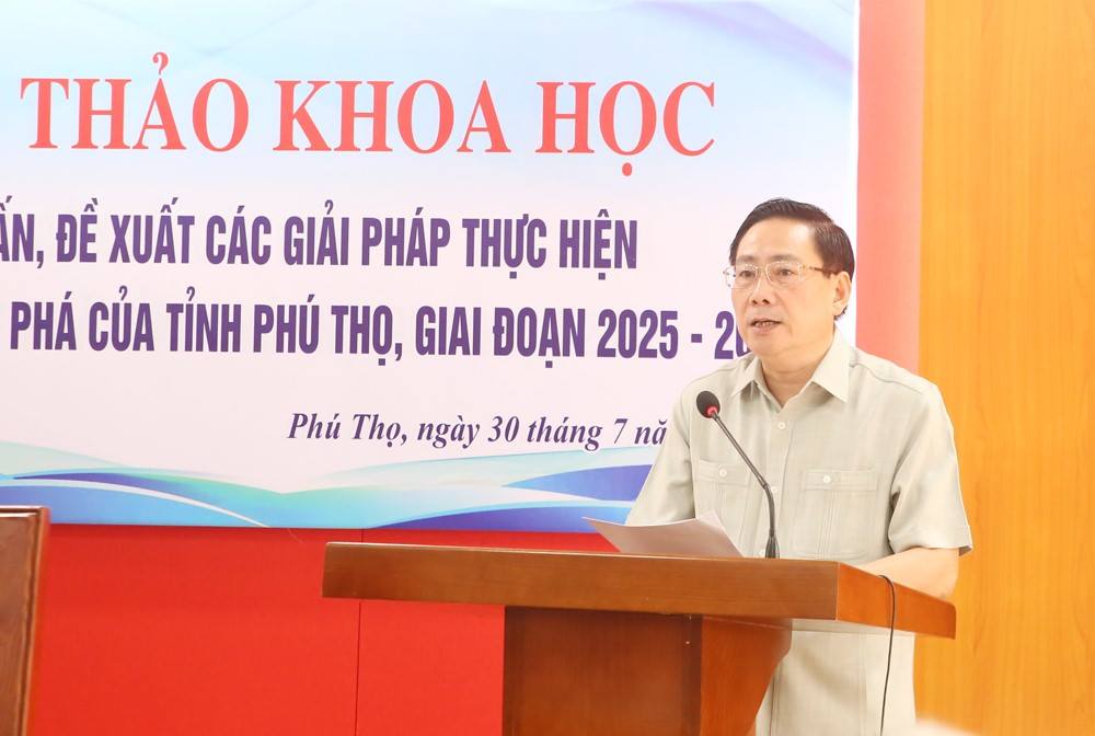 Tư vấn, đề xuất các giải pháp thực hiện các khâu đột phá của tỉnh Phú Thọ, giai đoạn 2025 - 2030