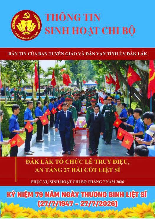 Thông tin sinh hoạt chi bộ tháng 7/2026