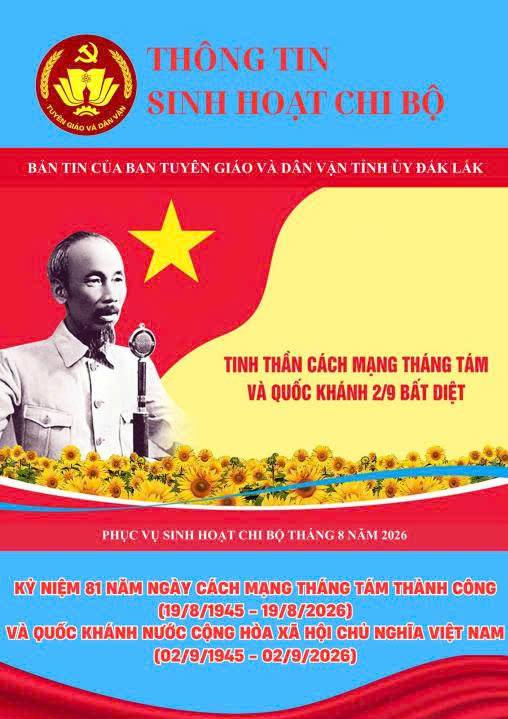 Thông tin sinh hoạt chi bộ tháng 8/2026