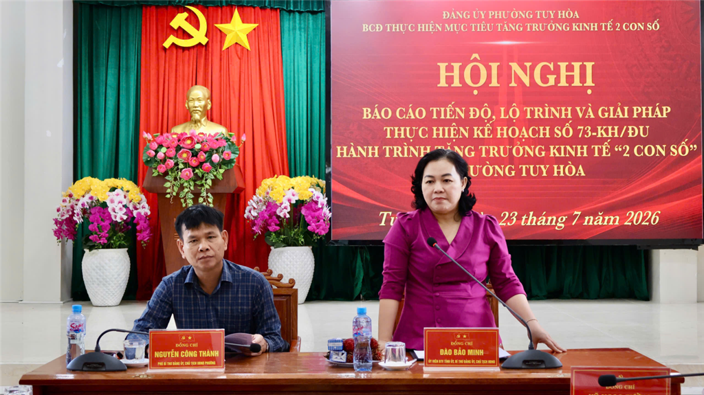 Tuy Hòa: Tổ chức hội nghị báo cáo tiến độ, lộ trình và giải pháp thực hiện tăng trưởng kinh tế 2 con số