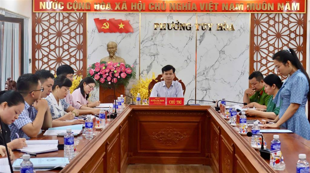 Ban đại diện HĐQT ngân hàng chính sách xã hội  phường Tuy Hòa tổ chức hội nghị giao ban công tác quý II