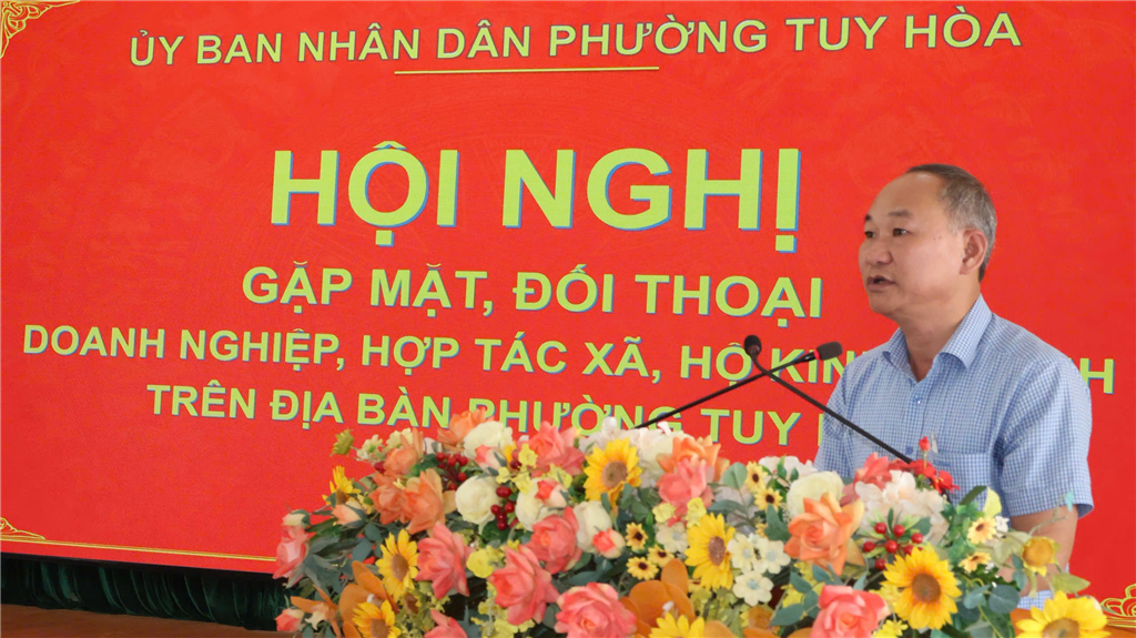 Phường Tuy Hòa tổ chức hội nghị gặp mặt, đối thoại doanh nghiệp,  hợp tác xã, hộ kinh doanh