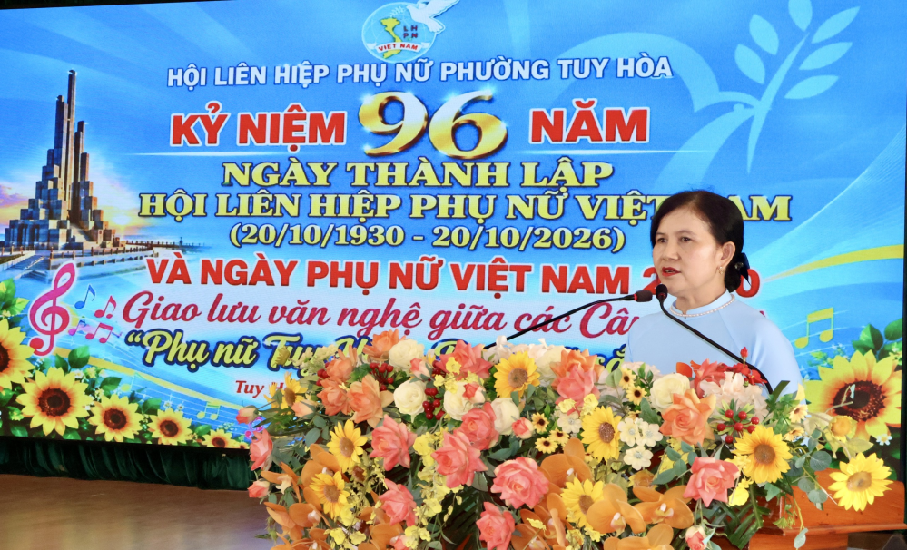 Hội LHPN phường Tuy Hòa tổ chức chương trình kỷ niệm 96 năm Ngày thành lập Hội LHPN Việt Nam (20/10/1930 - 20/10/2026) và Ngày Phụ nữ Việt Nam 20/10