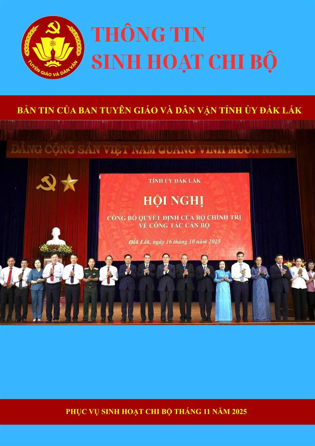 Thông tin sinh hoạt chi bộ tháng 11/2025