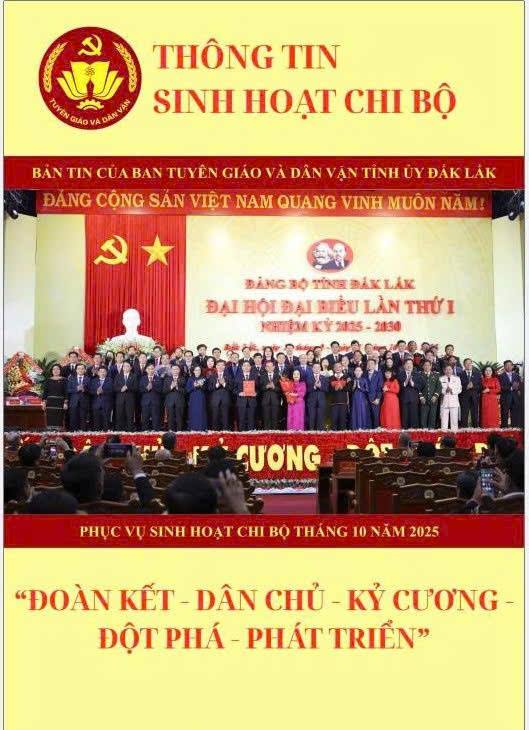 Thông tin sinh hoạt chi bộ tháng 10/2025