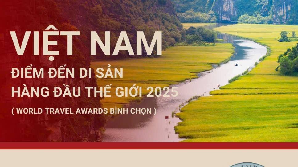 World Travel Awards 2025: Việt Nam tiếp tục được bình chọn là Điểm đến Di sản hàng đầu thế giới