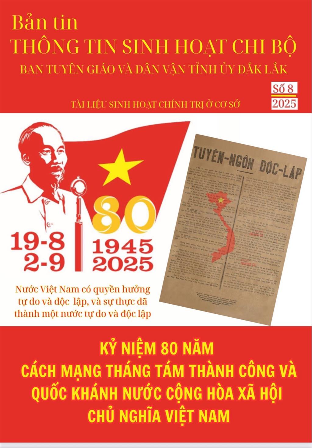 Thông tin sinh hoạt chi bộ tháng 8/2025