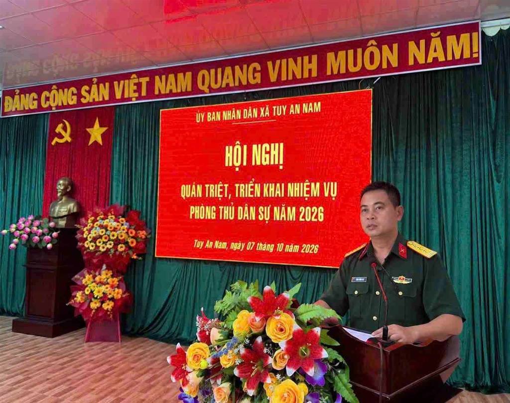 TUY AN NAM TRIỂN KHAI NHIỆM VỤ PHÒNG THỦ DÂN SỰ NĂM 2026